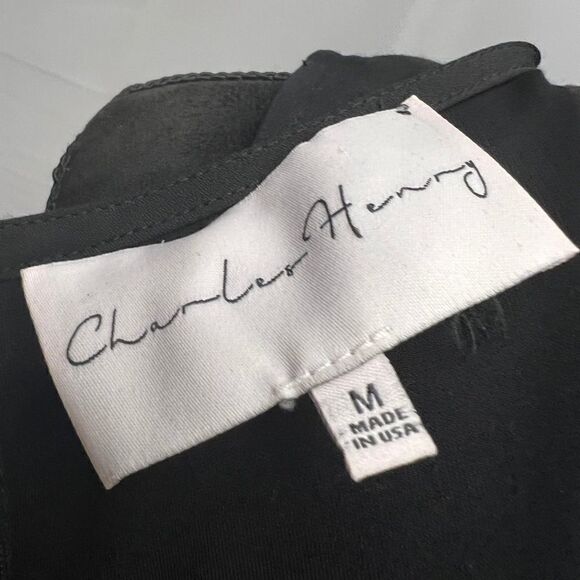 Charles Henry Black Short Sleeve Dress - Picture 5 of 7